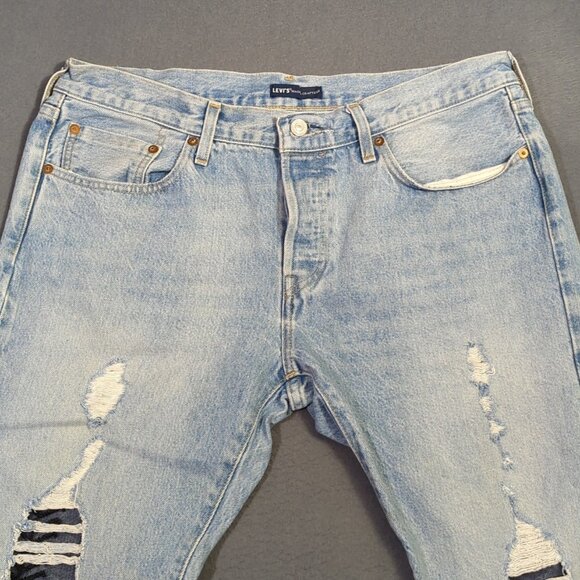 Levi's Made And Crafted Selvedge Jeans Women's 32 Fits 34x25 Blue 501 Taper - Picture 7 of 16